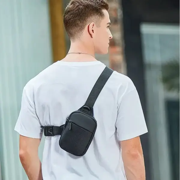 Sling Bag Crossbody Bag Herren mit Reißverschluss-Fronttasche