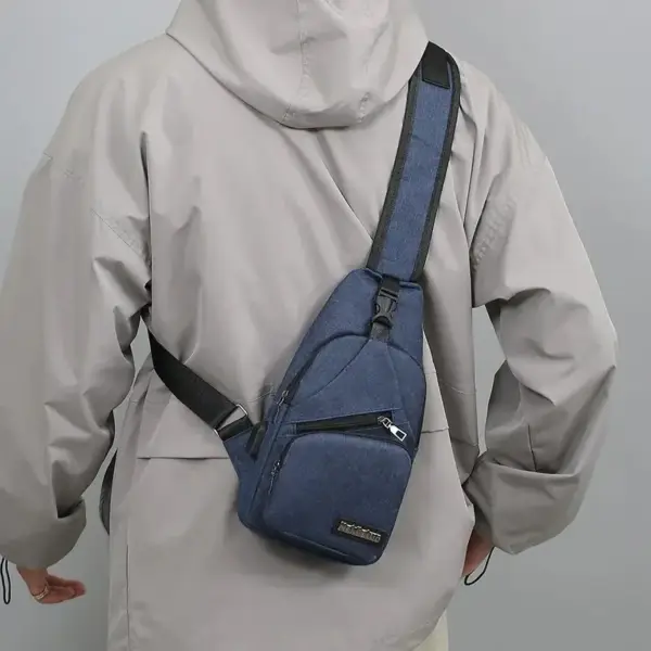 Graue Umhängetasche Damen als Sling Bag mit Schrägtasche – Bild 3