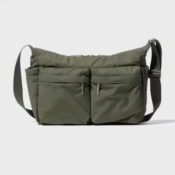 Umhängetasche mit Laptopfach aus Nylon und zwei Frontfächern – Bild 2
