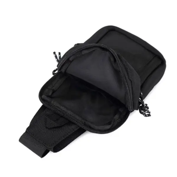 Schwarze Schultertasche Damen im Sling-Stil mit Netzrücken – Bild 3