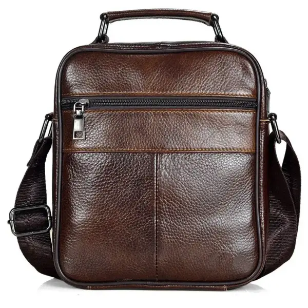 Crossbody Bag Herren aus Leder mit vielen Taschen – Bild 3