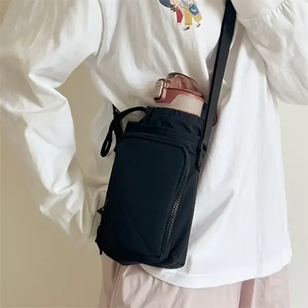 Handytasche aus Nylon zum Umhängen mit Fach für Flaschen