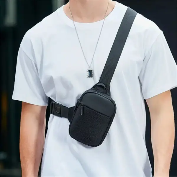 Sling Bag Crossbody Bag Herren mit Reißverschluss-Fronttasche – Bild 2