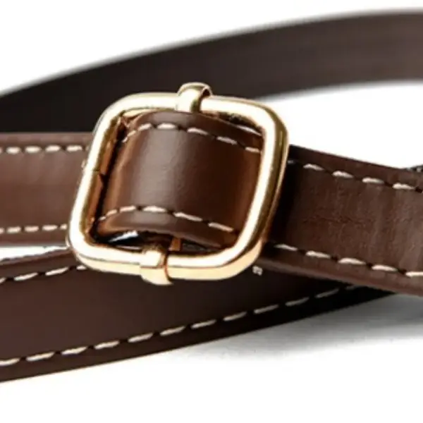 Schultertasche Damen aus Leder mit Reißverschluss und Zierlasche – Bild 5