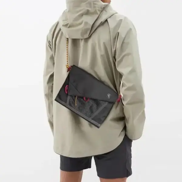 Umhängetasche Herren mit Netztasche und Kordelriemen – Bild 6